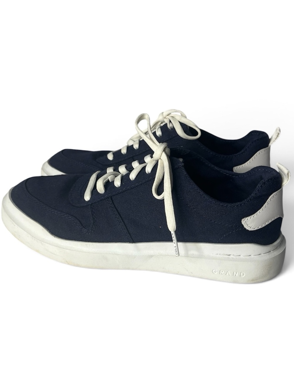 Cole Haan GRANDPRØ Rally Navy white  Canvas Court Oxford Sneakers size 8 Men’s